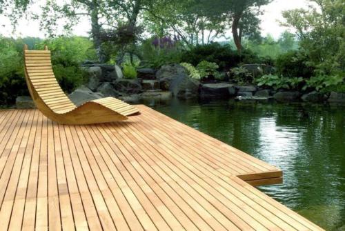 Robinie Terrasse Naturteich