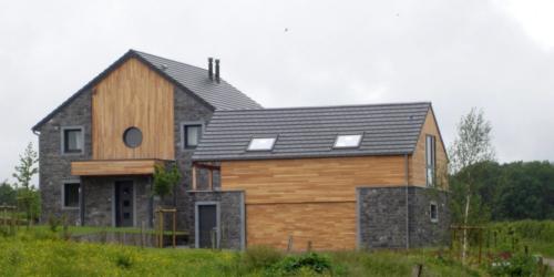 Fassade Robinie Stein