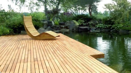 Robinie Terrassenholz Naturteich