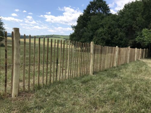 Staketenzaun Robinie geschnitten und geschliffen