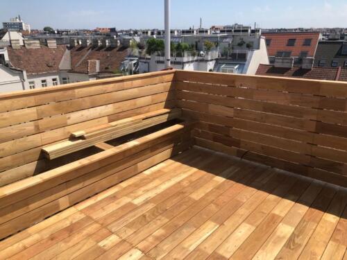 Terrassendiele Robinie 22x120 bombiert 