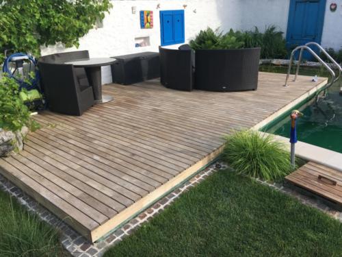 Terrasse Robinie grau