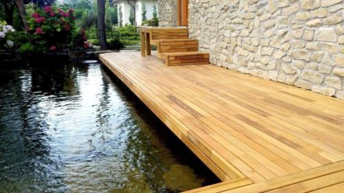 Robinie Naturteich Terrasse