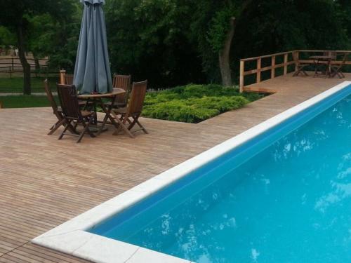 Robinie Pool Terrasse