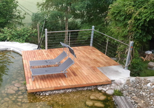 Terrassendiele Robinie 26x80 geoelt 2