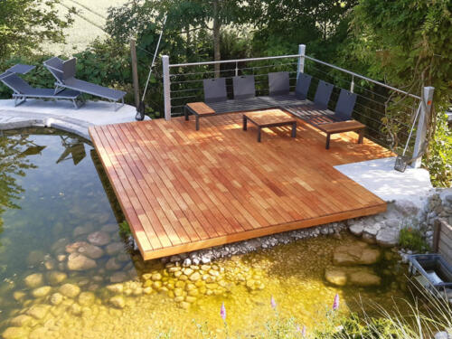 Terrassendiele Robinie 26x80 geoelt 